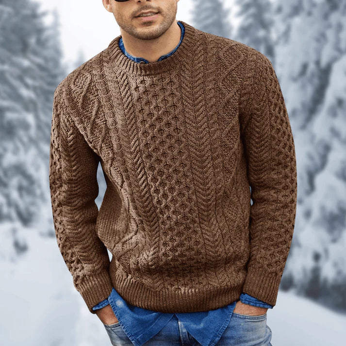 Oliver Men’s Cable Knit Sweater – Warm Classic Pullover for Autumn & Winter