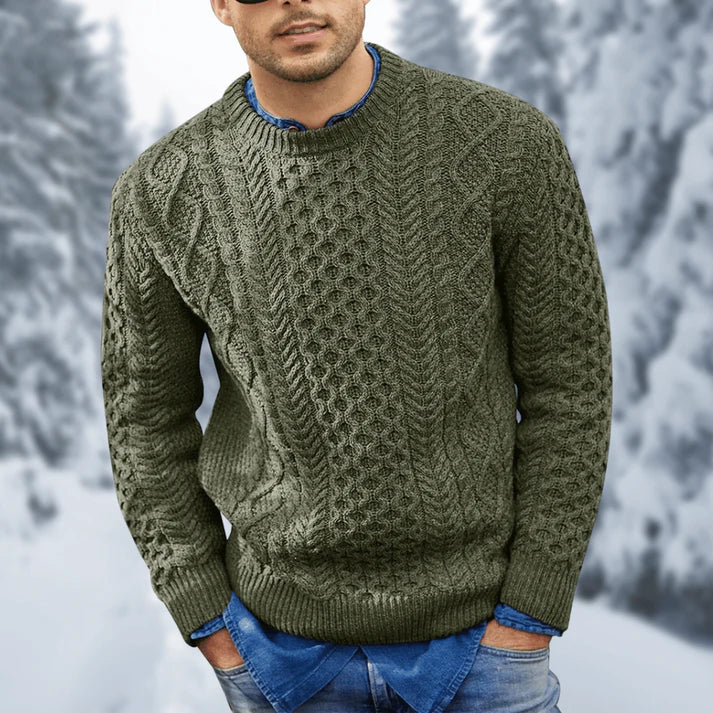 Oliver Men’s Cable Knit Sweater – Warm Classic Pullover for Autumn & Winter