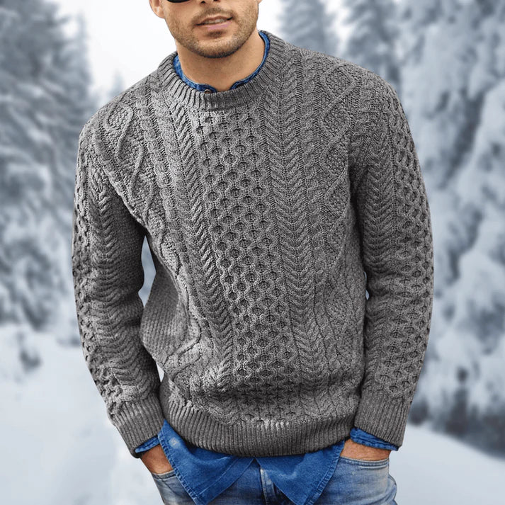Oliver Men’s Cable Knit Sweater – Warm Classic Pullover for Autumn & Winter