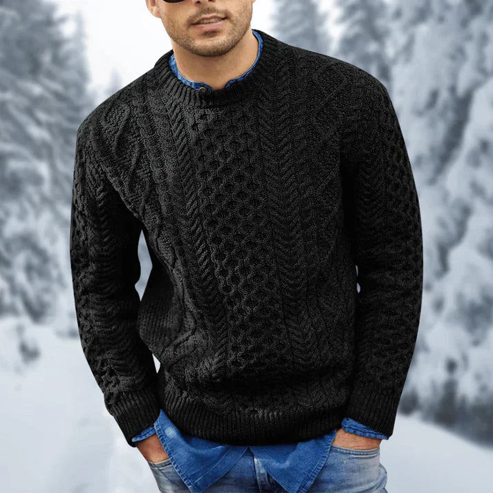 Oliver Men’s Cable Knit Sweater – Warm Classic Pullover for Autumn & Winter