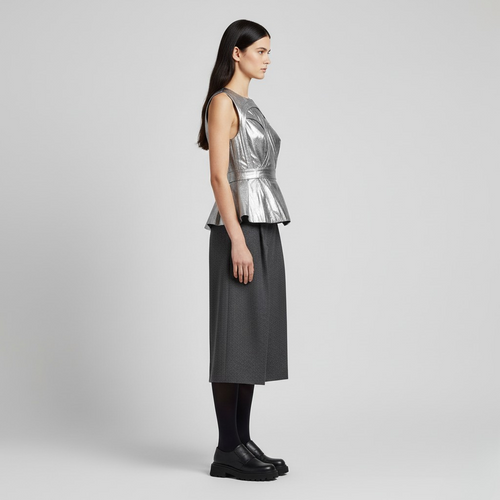 Geformtes Peplum-Oberteil