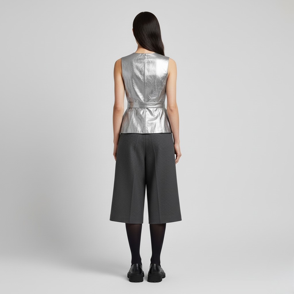 Geformtes Peplum-Oberteil