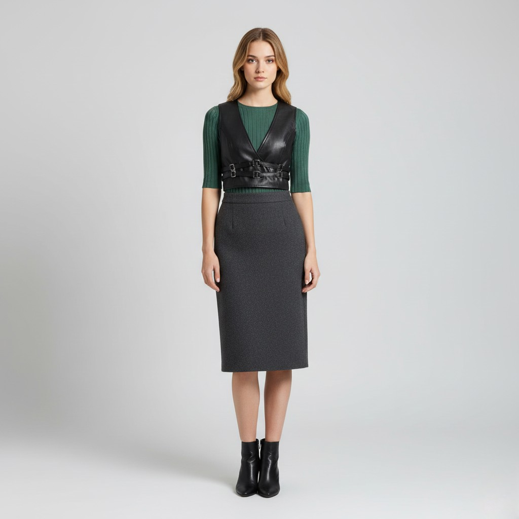 Lederweste mit Gurten