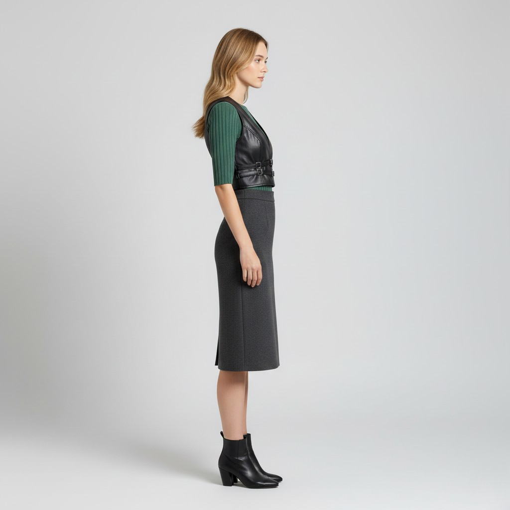 Lederweste mit Gurten