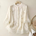 Emily Women’s Floral Blouse – Elegant Lightweight Top with Romantic Chic Fit