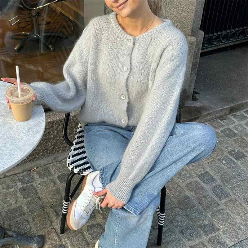 Addilyn Women’s Knit Cardigan – Soft Warm Elegant Button-Up Casual Chic Sweater