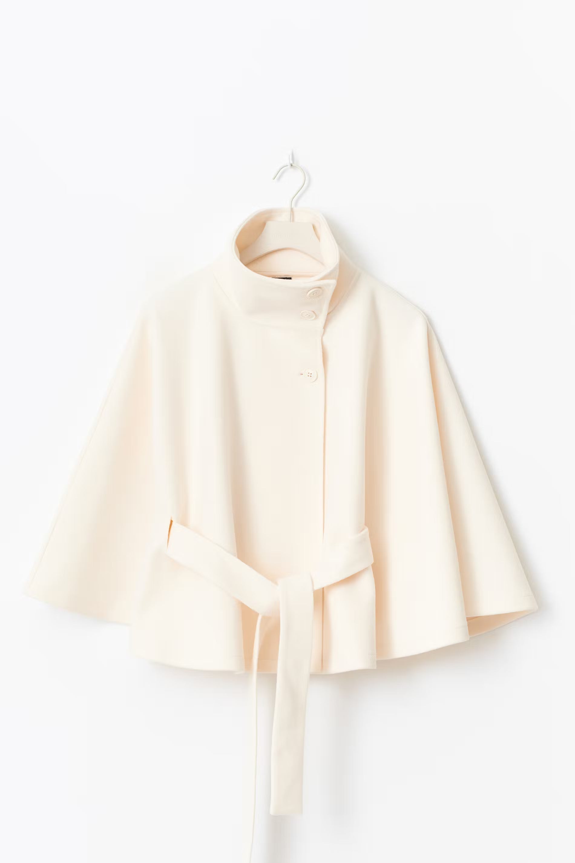 Ivanna Women’s Wool Blend Coat – Elegant Long Winter Coat with Belt & High Collar