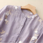 Emily Women’s Floral Blouse – Elegant Lightweight Top with Romantic Chic Fit