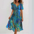 Aimee Women’s Floral Midi Dress – Elegant Summer Dress with Flattering Fit