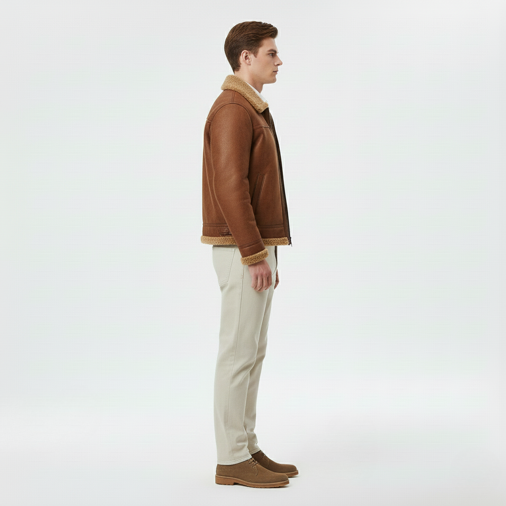 Jacke mit Lammfellkragen