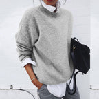 Elena Women’s Cashmere Jumper – Soft Lightweight Knit Crew Neck Sweater
