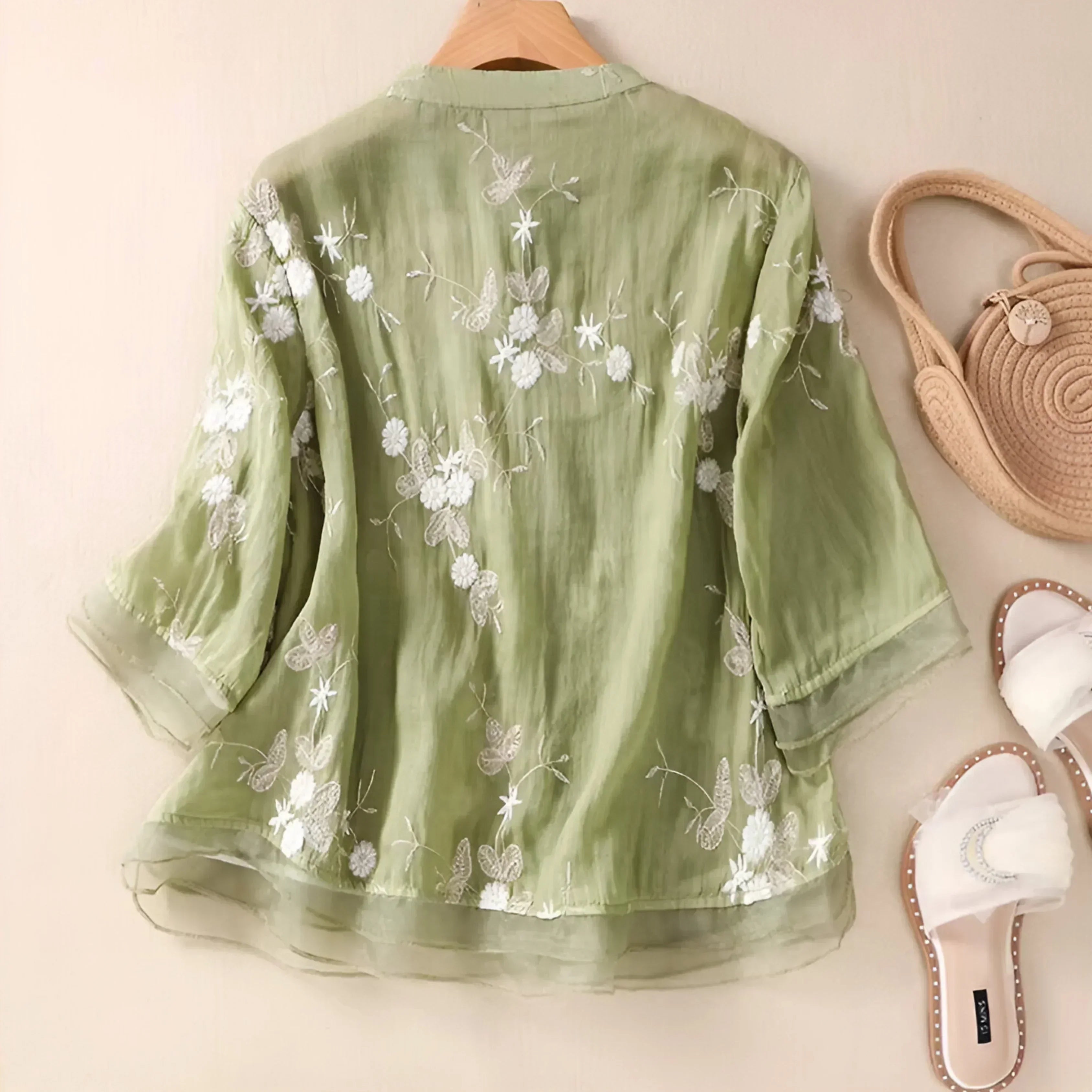 Emily Women’s Floral Blouse – Elegant Lightweight Top with Romantic Chic Fit