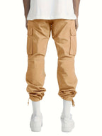 Tristan Men’s Cargo Trousers – Relaxed Fit Cotton Utility Pants with Cargo Pockets