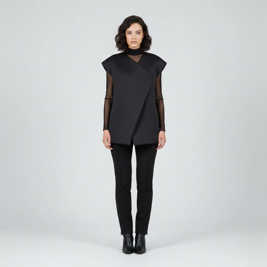 Asymmetrische Wickeltunika