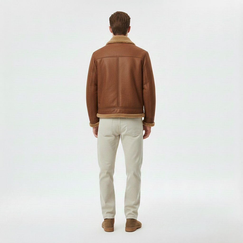 Jacke mit Lammfellkragen