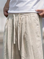Liam Men’s Linen Trousers – Breathable Relaxed Fit Summer Pants with Wide Leg