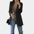 Bella Women’s Elegant Blazer – Tailored Long Sleeve Jacket for Office & Casual Chic