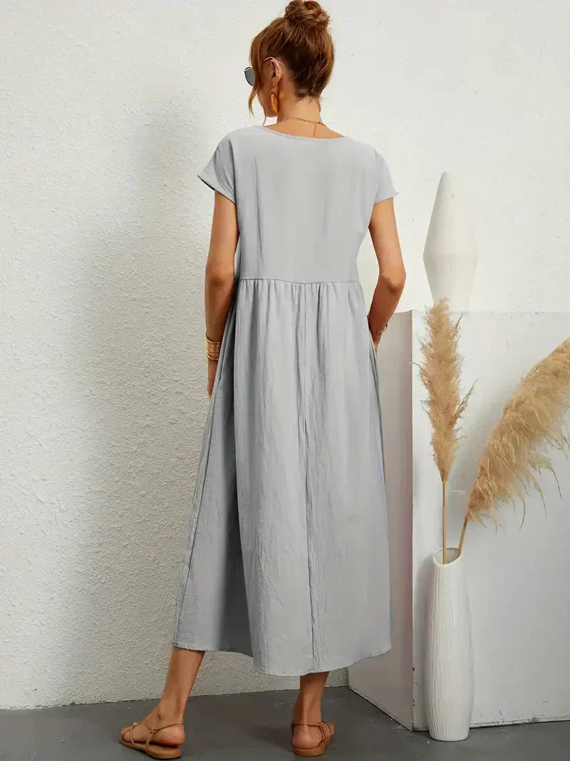 Melody Women’s Maxi Dress – Elegant Cotton Summer Dress with Flowy Comfortable Fit