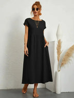 Melody Women’s Maxi Dress – Elegant Cotton Summer Dress with Flowy Comfortable Fit
