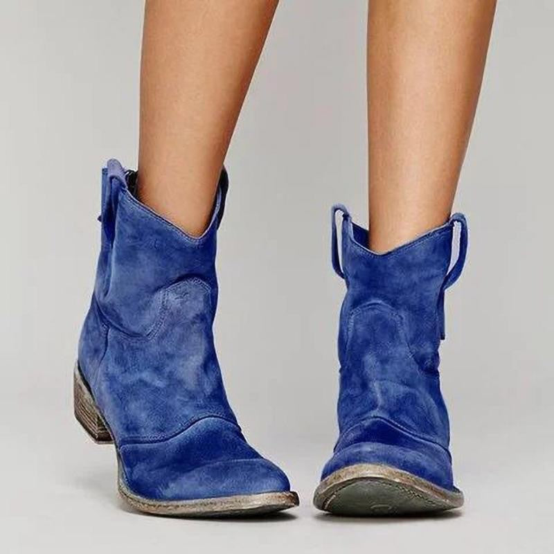 Charlotte Women’s Suede Wedge Boots – Elegant Comfort Ankle Boots with Stable Heel