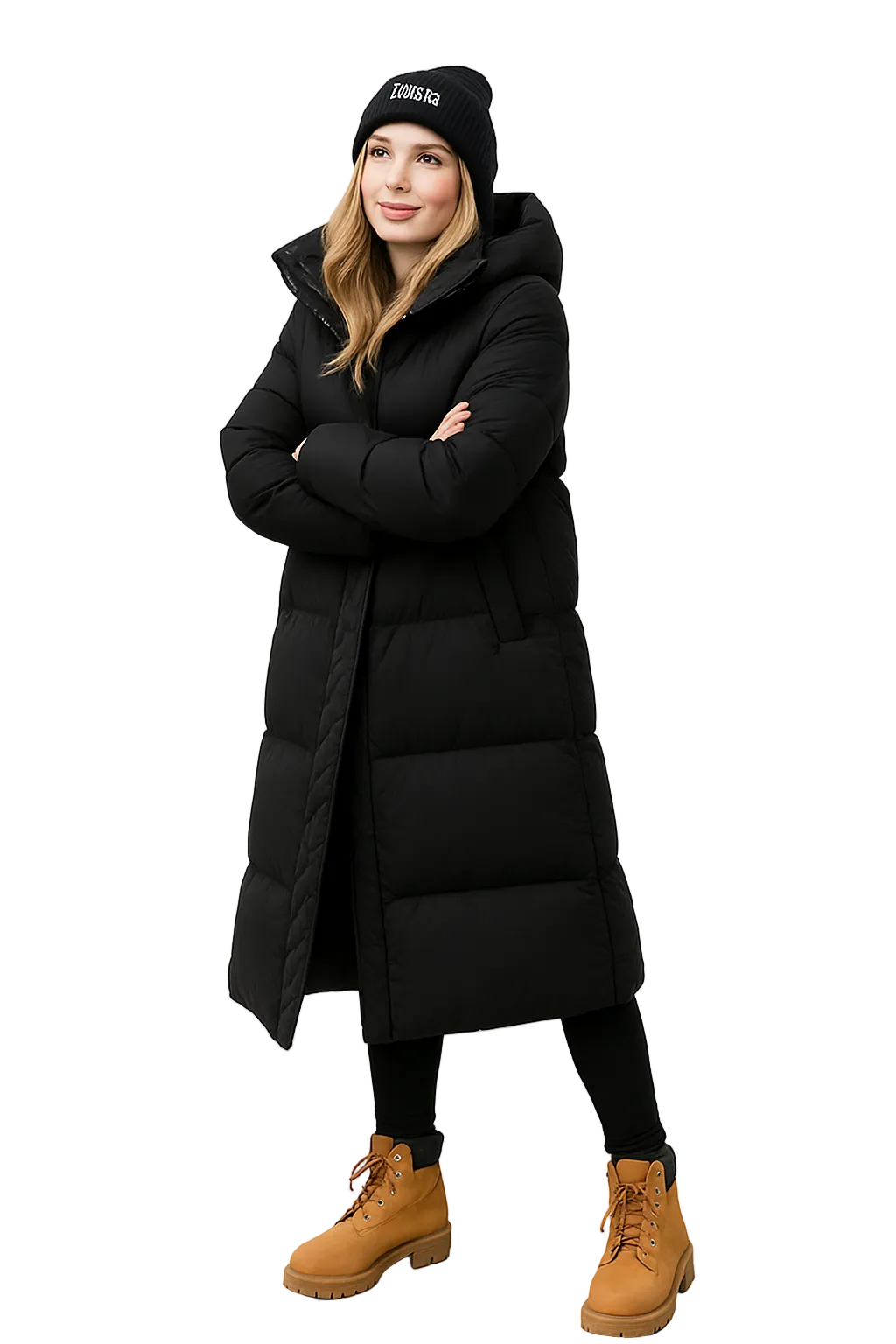 Laura Women’s Long Puffer Coat – Oversized Quilted Winter Jacket with Warm Padding