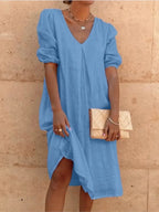 Fanny Women’s Midi Dress – Sleeveless Summer Dress with V-Neck & Flattering Fit