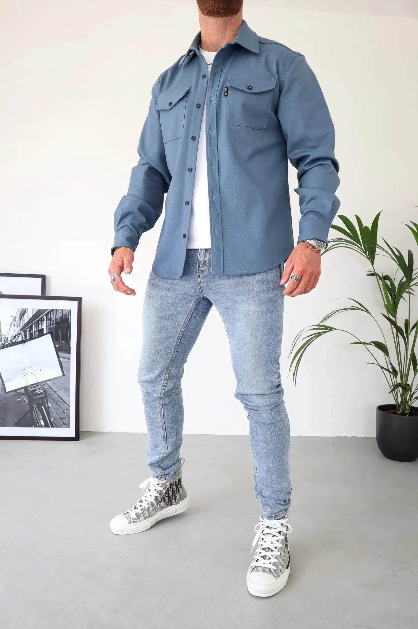 Daniel Men’s Overshirt Jacket – Lightweight Spring Shirt Jacket for Casual Smart Style