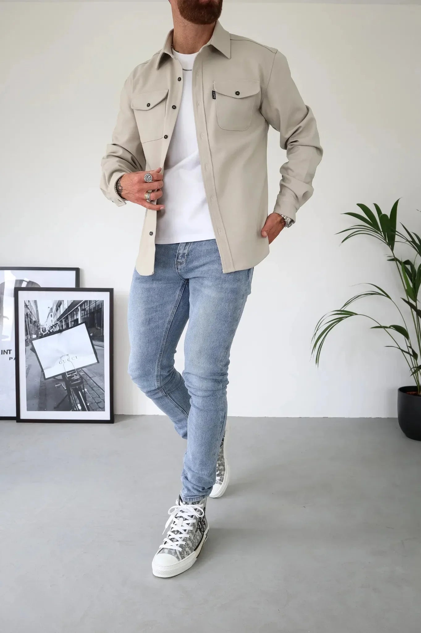 Daniel Men’s Overshirt Jacket – Lightweight Spring Shirt Jacket for Casual Smart Style