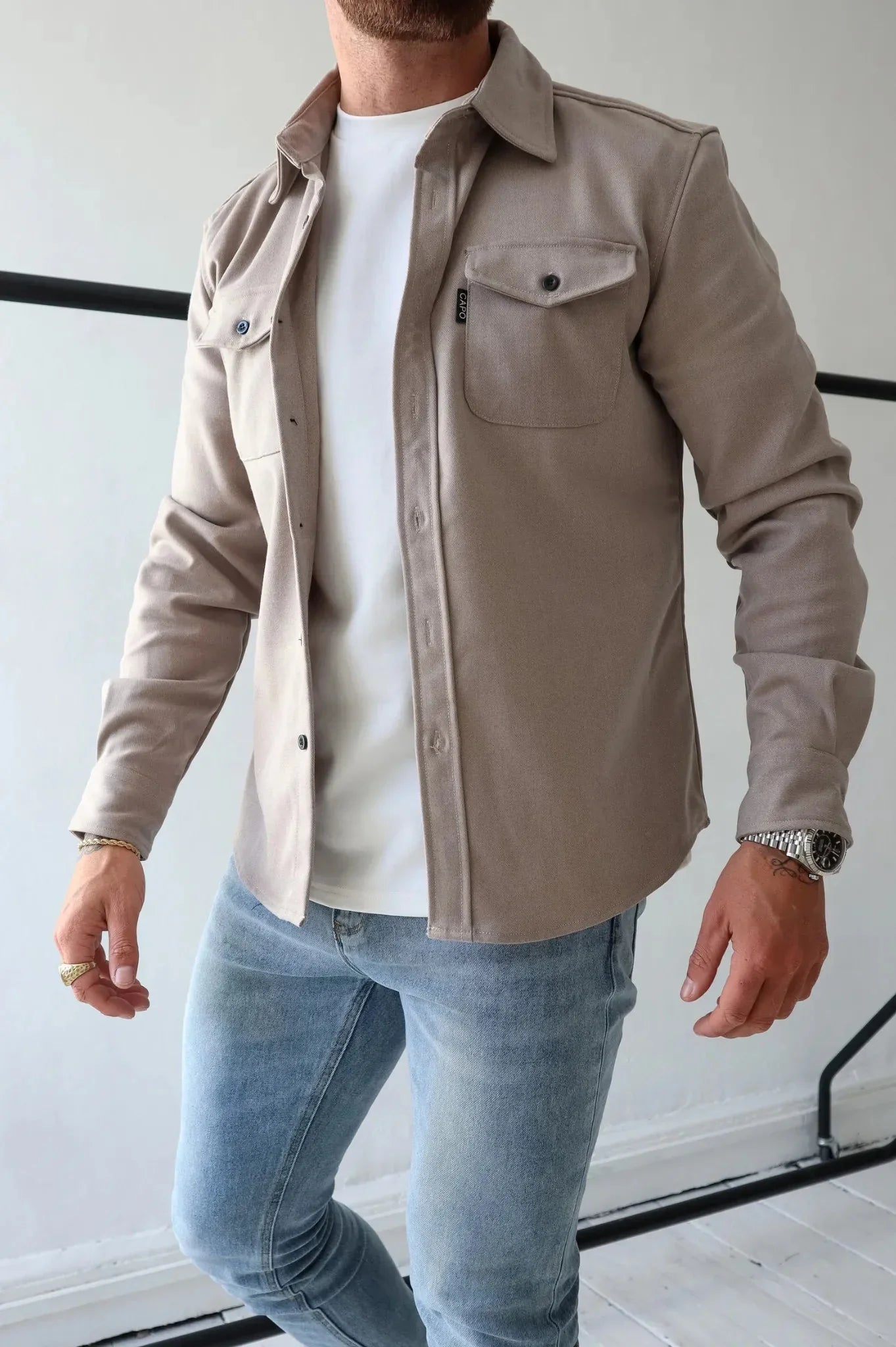 Daniel Men’s Overshirt Jacket – Lightweight Spring Shirt Jacket for Casual Smart Style