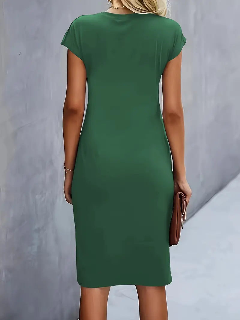 Katrien Women’s Midi Dress – Elegant Tailored Fit with Timeless Chic Design