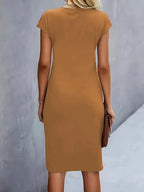 Katrien Women’s Midi Dress – Elegant Tailored Fit with Timeless Chic Design