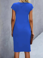 Katrien Women’s Midi Dress – Elegant Tailored Fit with Timeless Chic Design
