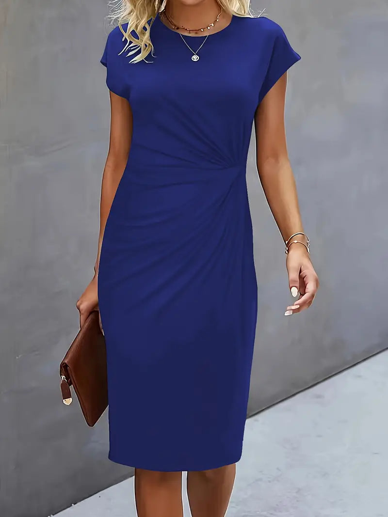 Katrien Women’s Midi Dress – Elegant Tailored Fit with Timeless Chic Design
