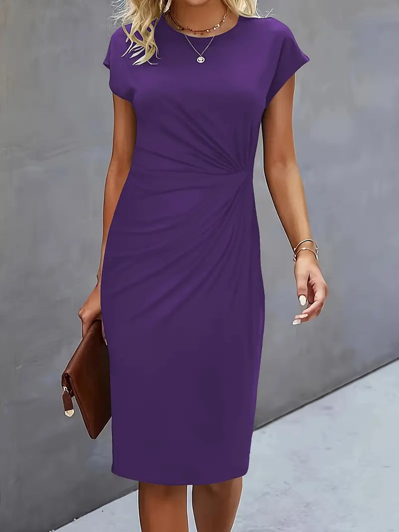 Katrien Women’s Midi Dress – Elegant Tailored Fit with Timeless Chic Design