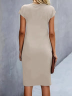 Katrien Women’s Midi Dress – Elegant Tailored Fit with Timeless Chic Design