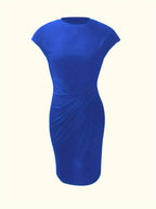 Mylene Women’s Midi Dress – Elegant Round Neck Dress with Flattering Modern Fit