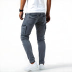 Francois Men’s Cargo Jeans – Stretch Denim Trousers with Modern Utility Pockets