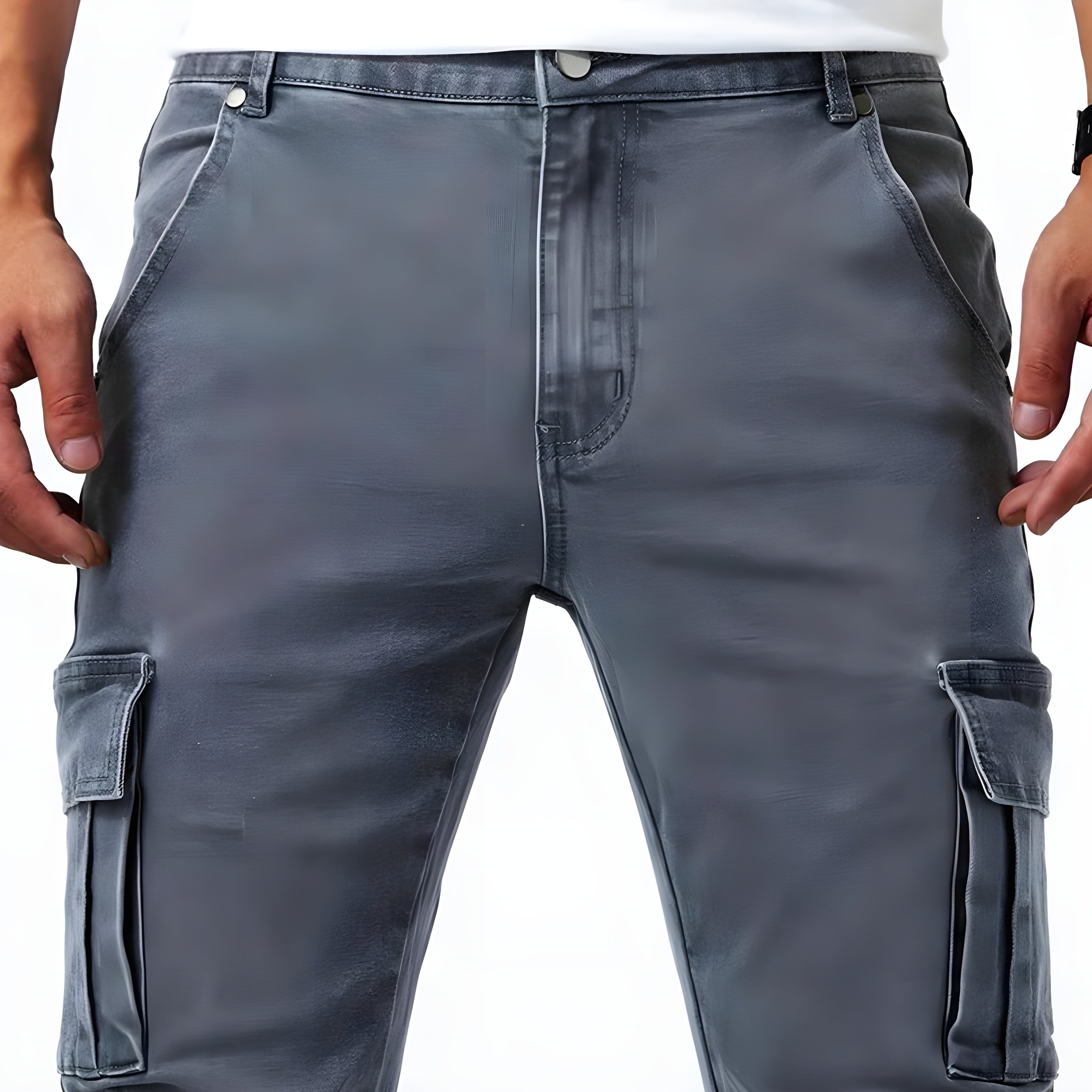 Francois Men’s Cargo Jeans – Stretch Denim Trousers with Modern Utility Pockets