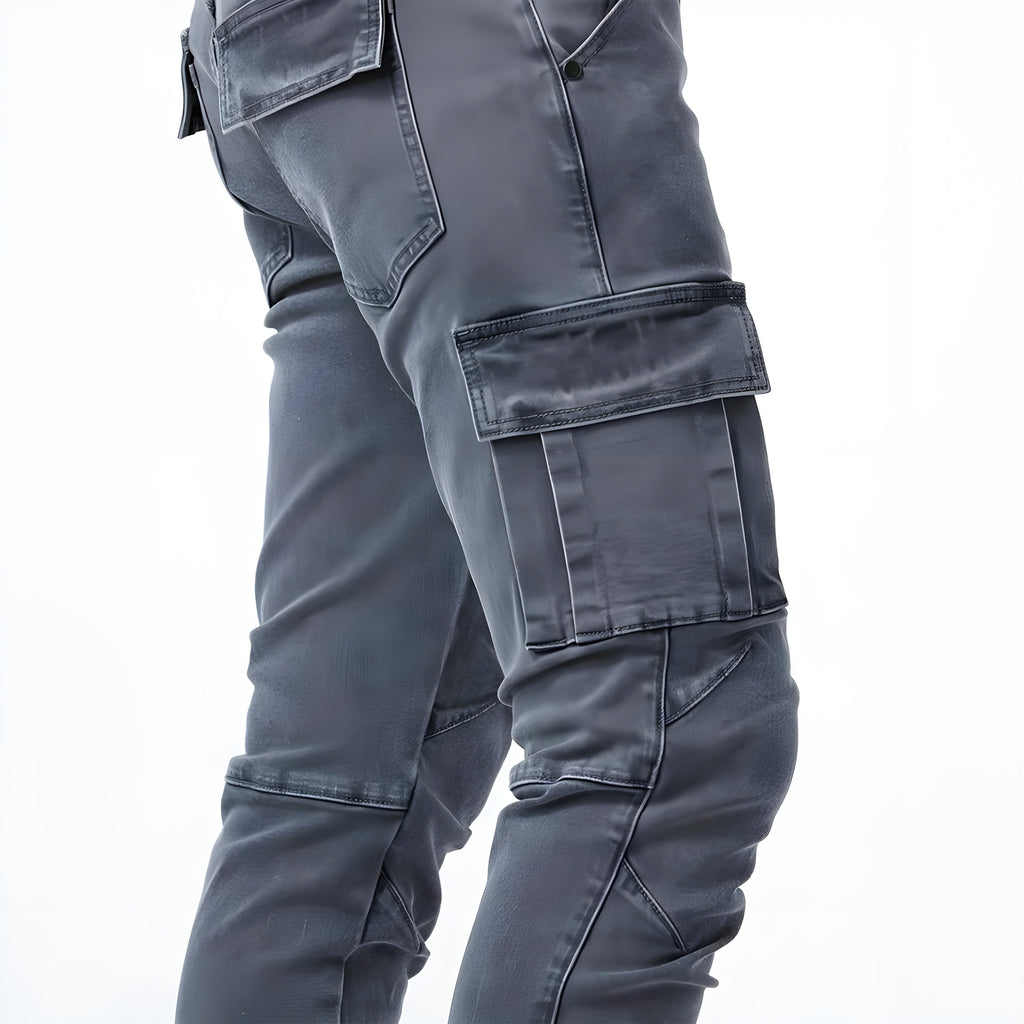 Francois Men’s Cargo Jeans – Stretch Denim Trousers with Modern Utility Pockets