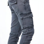Francois Men’s Cargo Jeans – Stretch Denim Trousers with Modern Utility Pockets