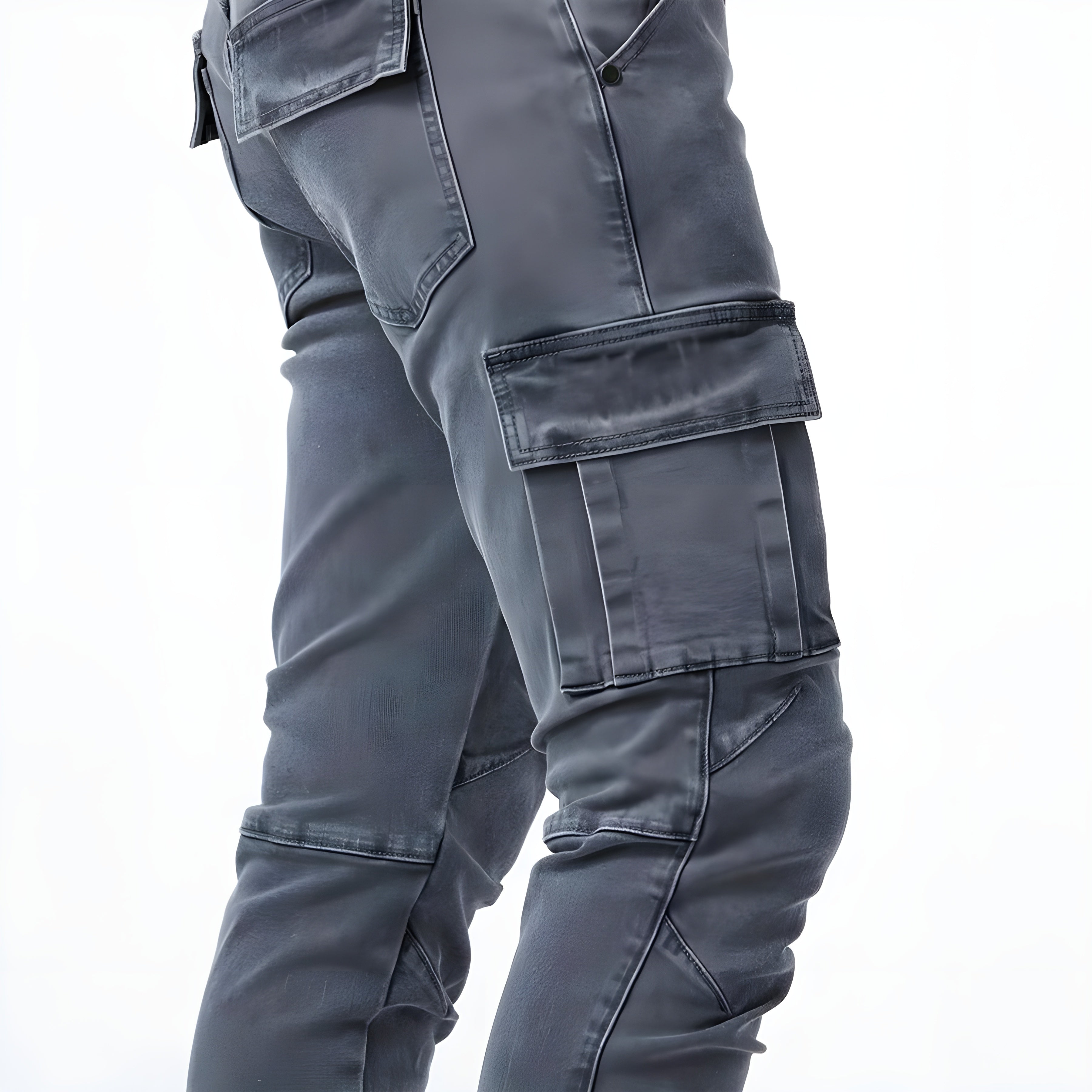 Francois Men’s Cargo Jeans – Stretch Denim Trousers with Modern Utility Pockets
