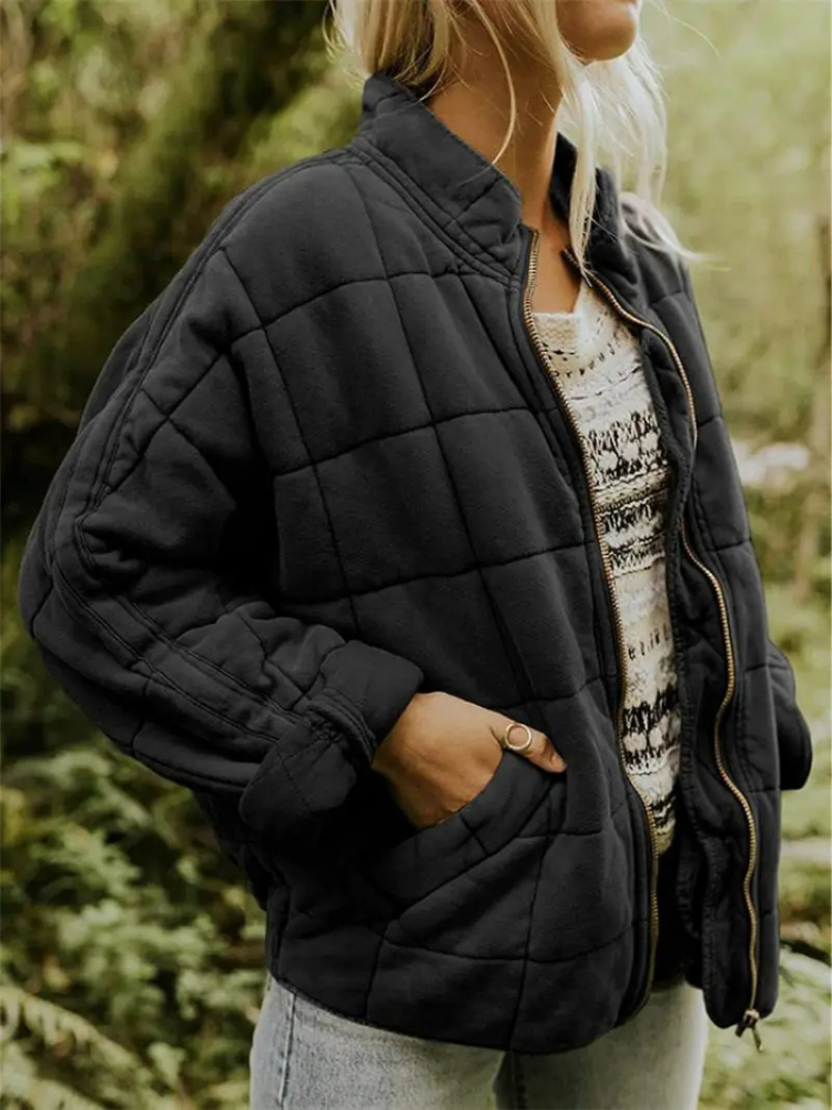 Jane Women’s Quilted Jacket – Warm Casual Winter Coat with Modern Relaxed Fit