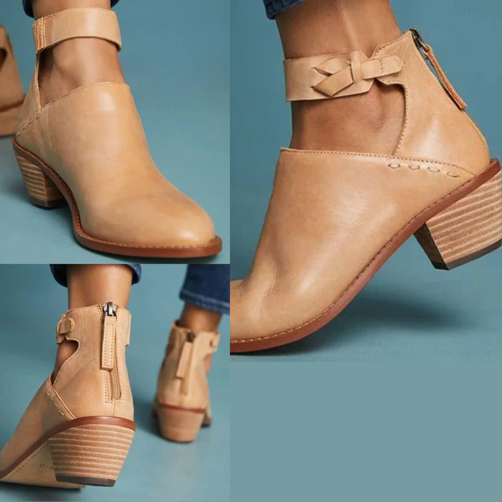Myla Women’s Heeled Ankle Boots – Elegant Comfortable Boots with Stable Heel