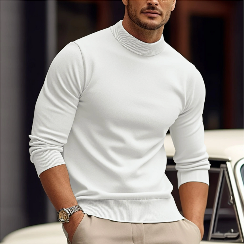 Leonardo Men’s Turtleneck Sweater – Slim Fit Knit Jumper in Soft Breathable Fabric