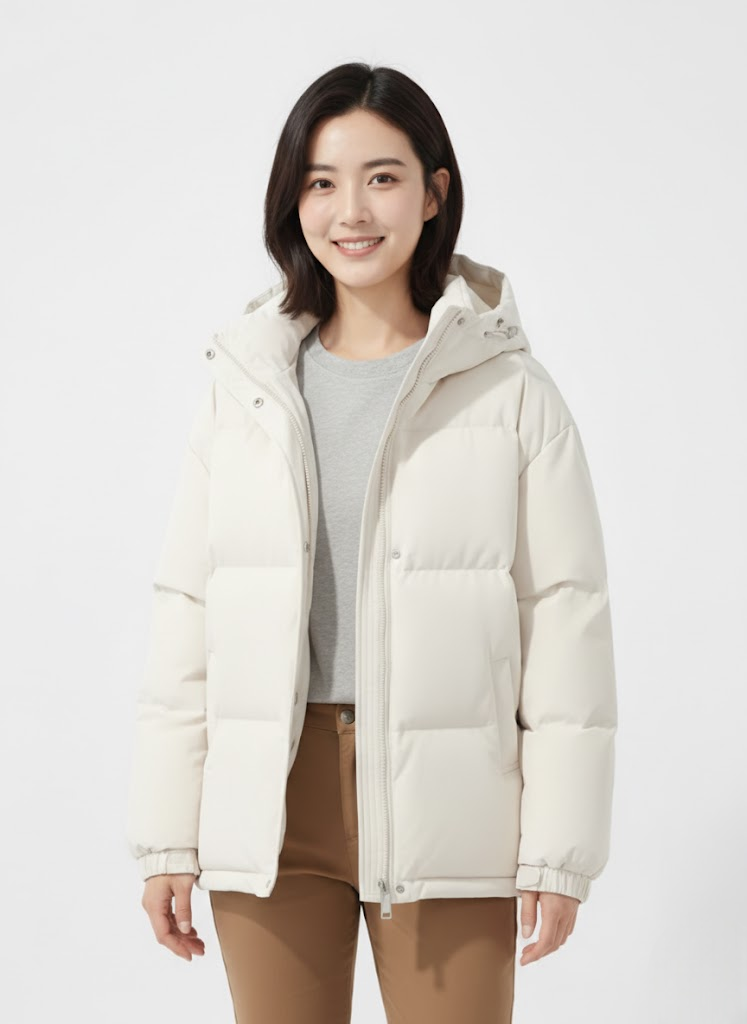 Lilah Women’s Lightweight Puffer Jacket – Warm Hooded Winter Coat with Zip Closure