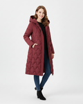 Nicole Women’s Long Puffer Coat – Quilted Winter Jacket with Hood & Warm Insulation