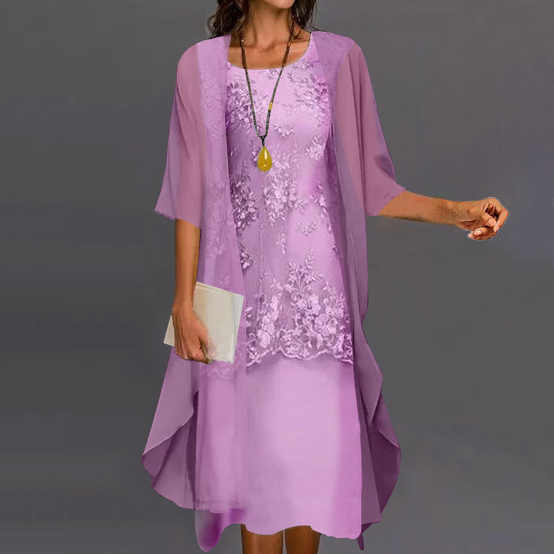 Ariana Women’s Chiffon Dress – Elegant Flattering Midi Dress with Lightweight Fit
