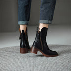 Kailani Women’s Leather Ankle Boots – Elegant Comfortable Premium Chelsea Booties