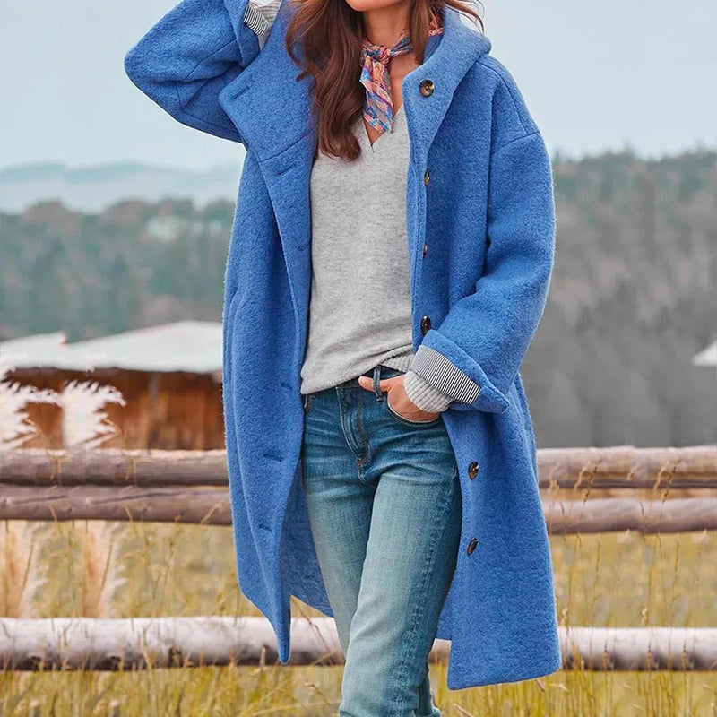 Hadley Women’s Winter Coat – Elegant Windproof Jacket with Hood & Warm Lining