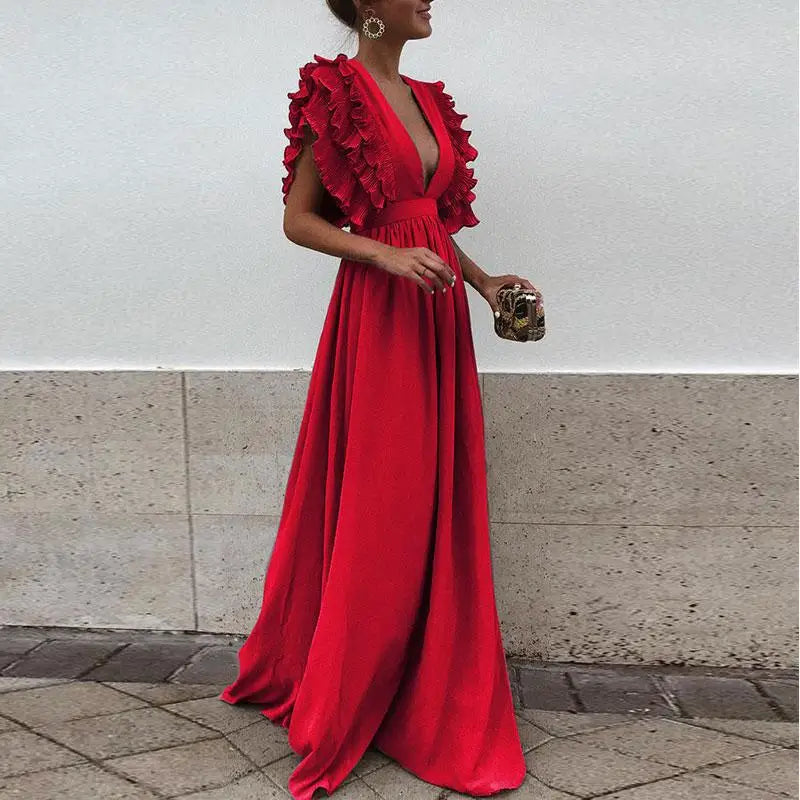 Marthe Women’s Maxi Evening Dress – Elegant Formal Gown for Weddings & Gala Events